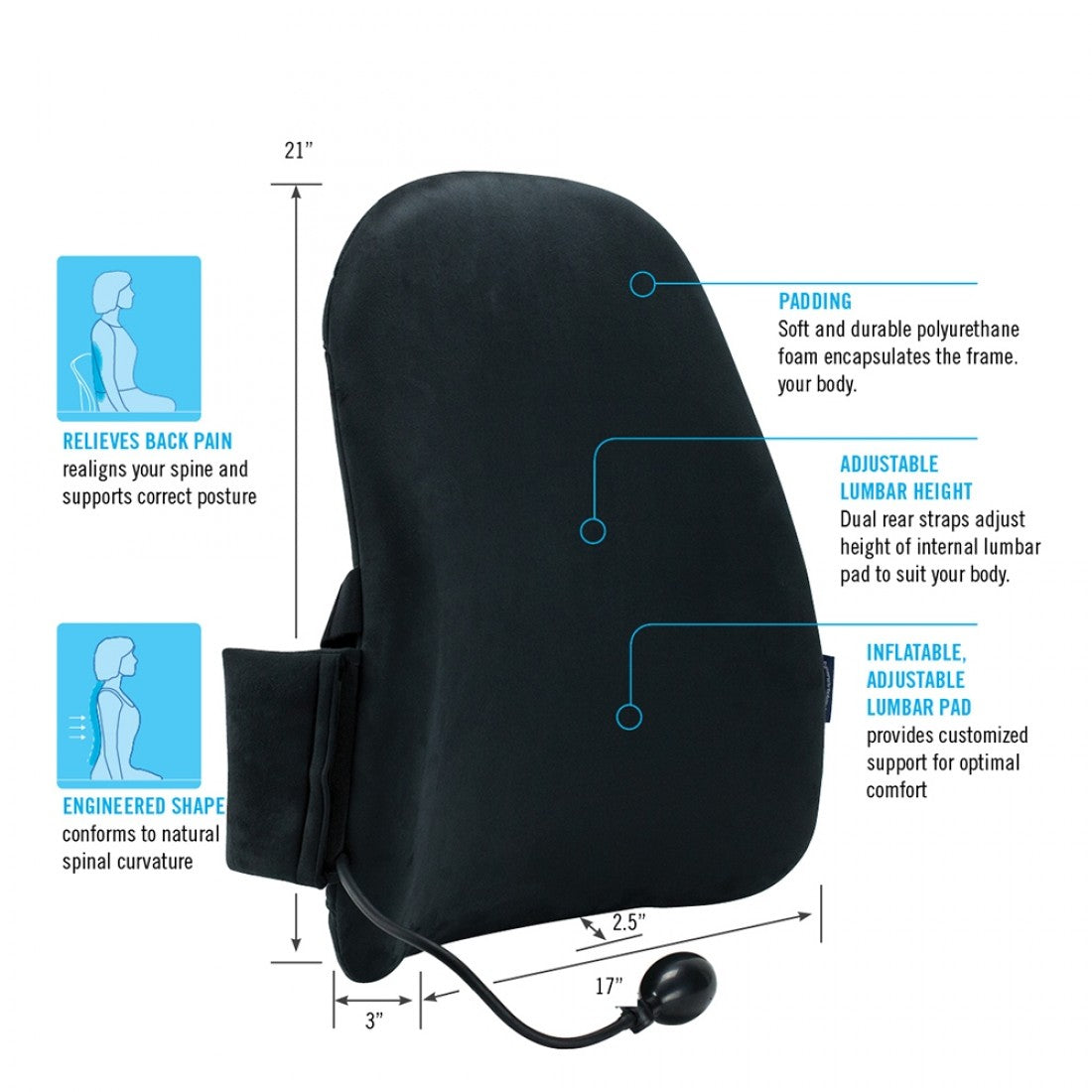 Customer Backrest with Adjustable Lumbar – Trinity Home Medical