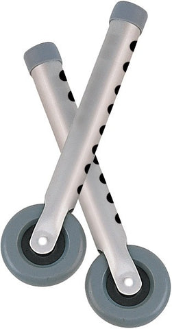 3" Universal Walker Wheels with Two Sets of Rear Glides