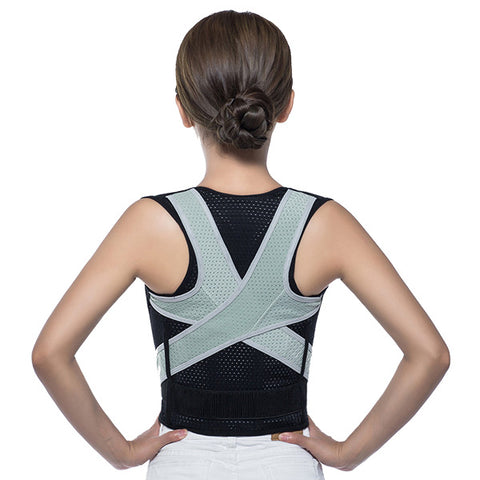 Medical Therapy Belt For Back Pain Shoulder Band Belt Support Brace  Scoliosis Posture Corrector Corset Pain Relief Men Women1pcs-grey