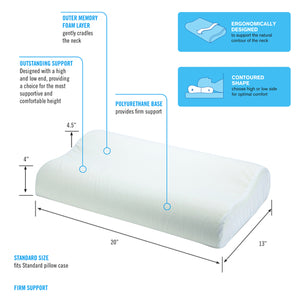 Standard Cervical Pillow with Memory Foam