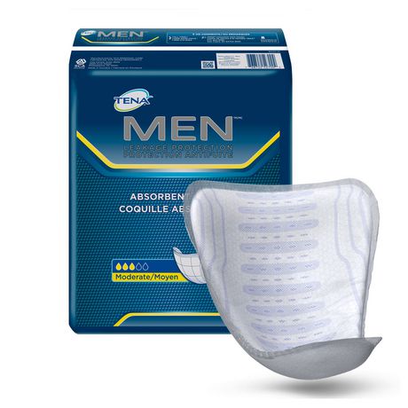 TENA Incontinence Guards for MEN, Moderate Absorbency