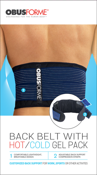 ObusForme Back Belt with Hot & Cold Gel Pack