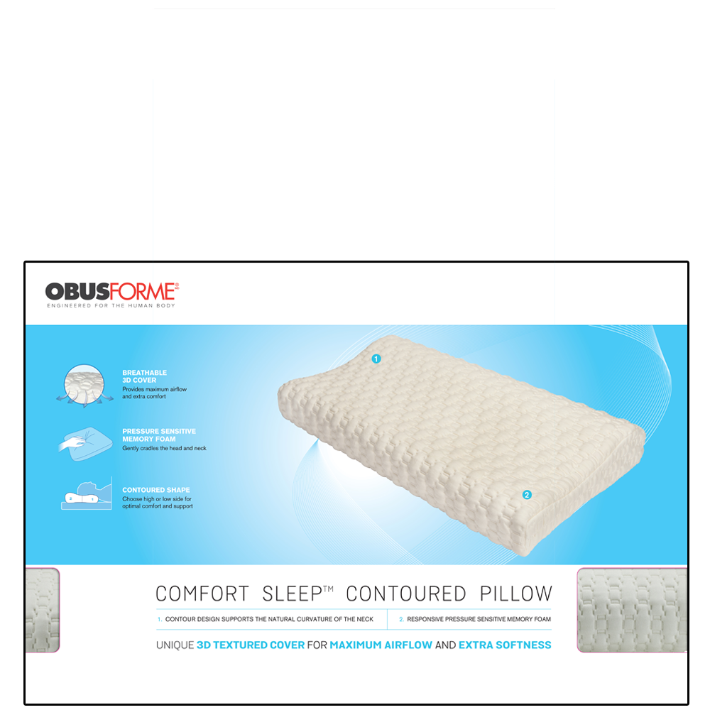 OBUSFORME COMFORT SLEEP CONTOURED PILLOW KING